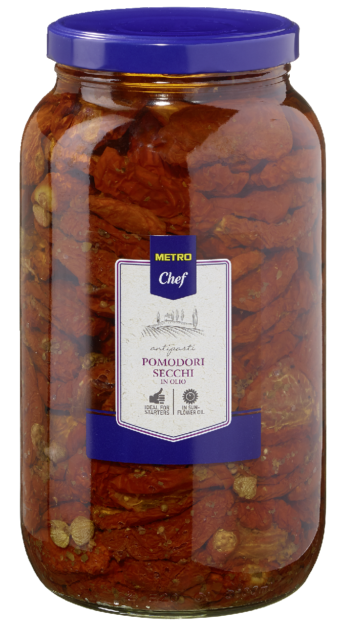 METRO Chef Paradajky sušené v oleji polovičky 3100 ml