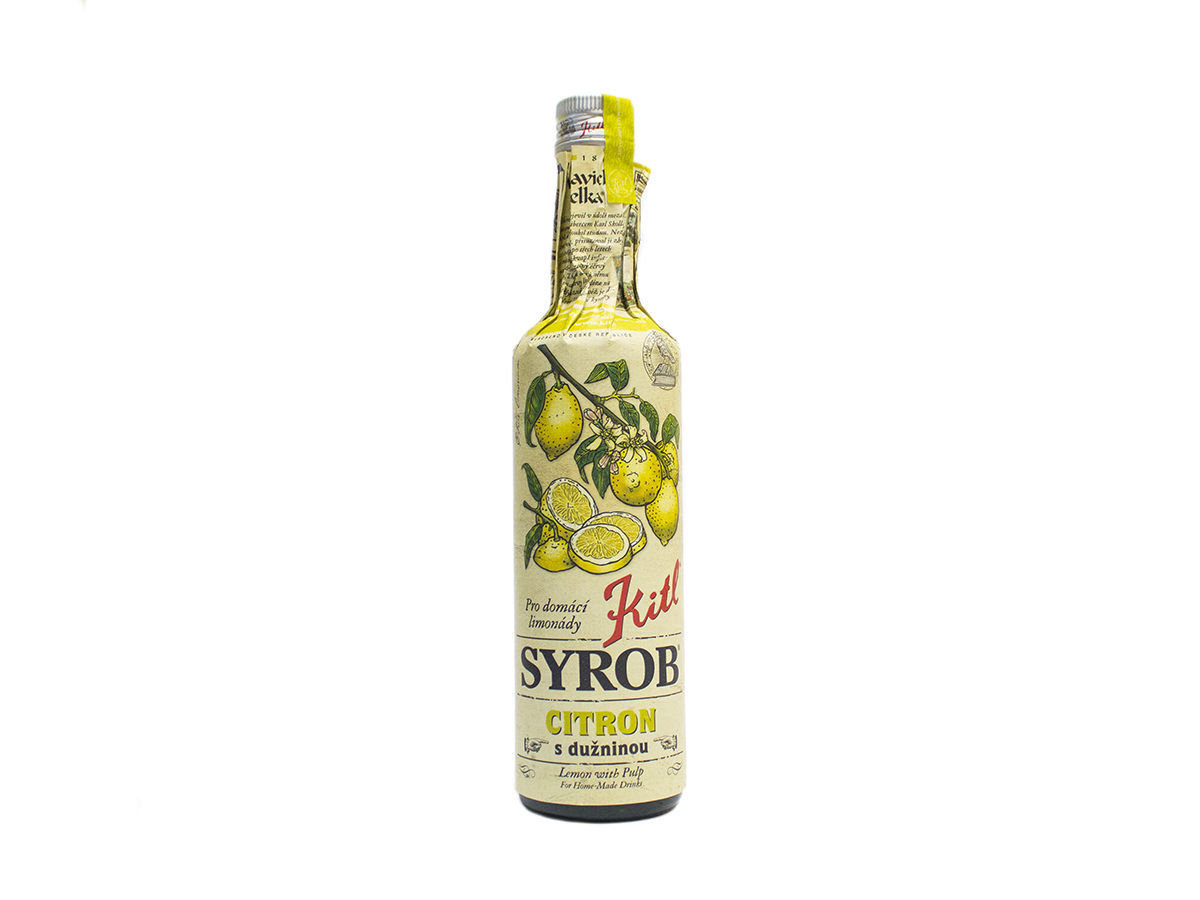 KITL Syrob citrón s dužinou sirup 500 ml SKLO