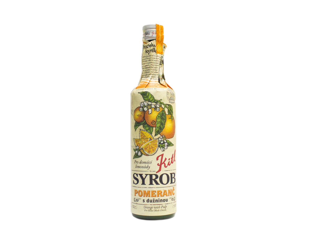 KITL Syrob pomaranč s dužinou sirup 500 ml SKLO