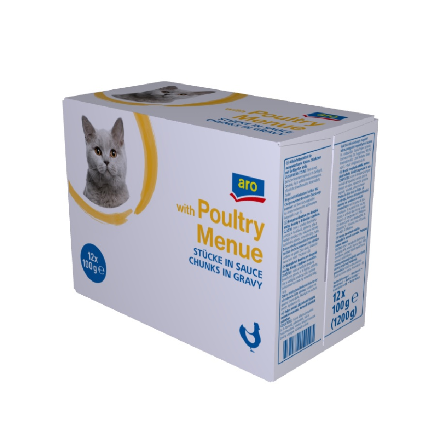 aro Hydinová kapsička pre mačku 12 x 100 g