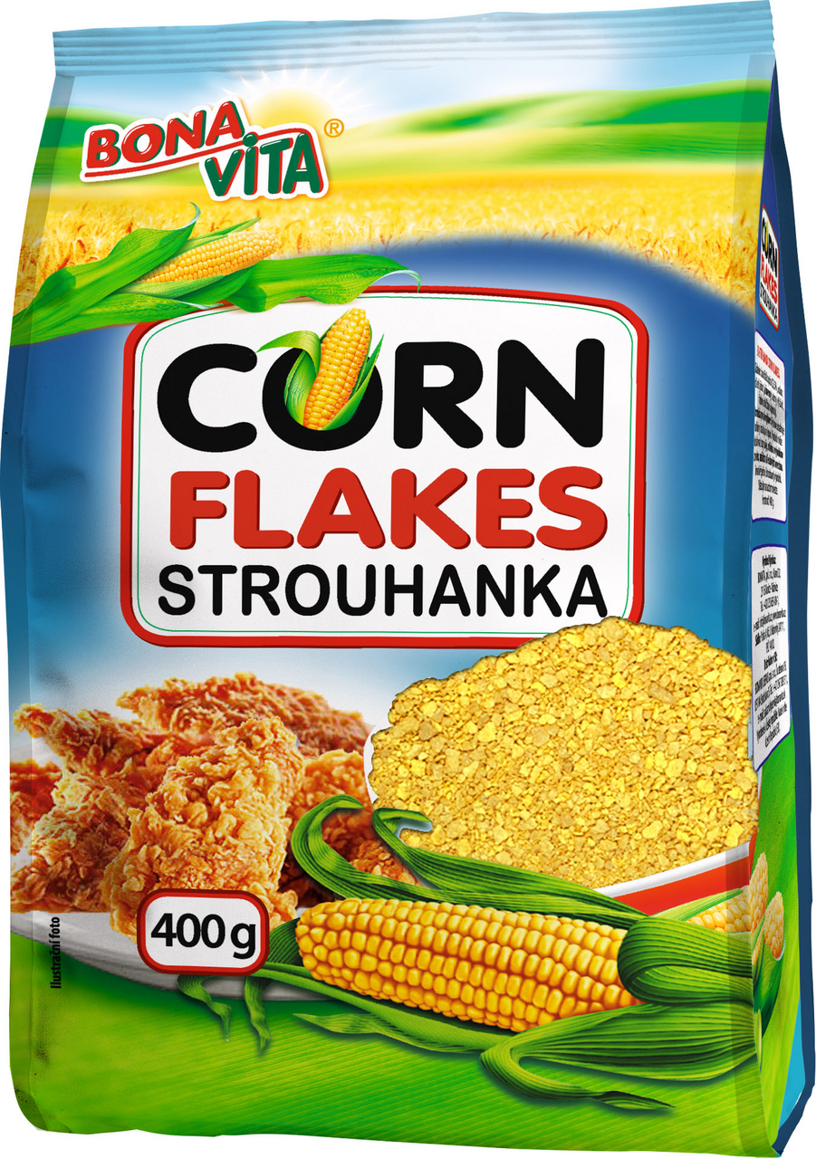BONAVITA Corn flakes strúhanka Natura 400 g