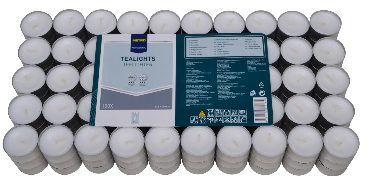 METRO PROFESSIONAL Sviečka čajová 6 h 150 ks