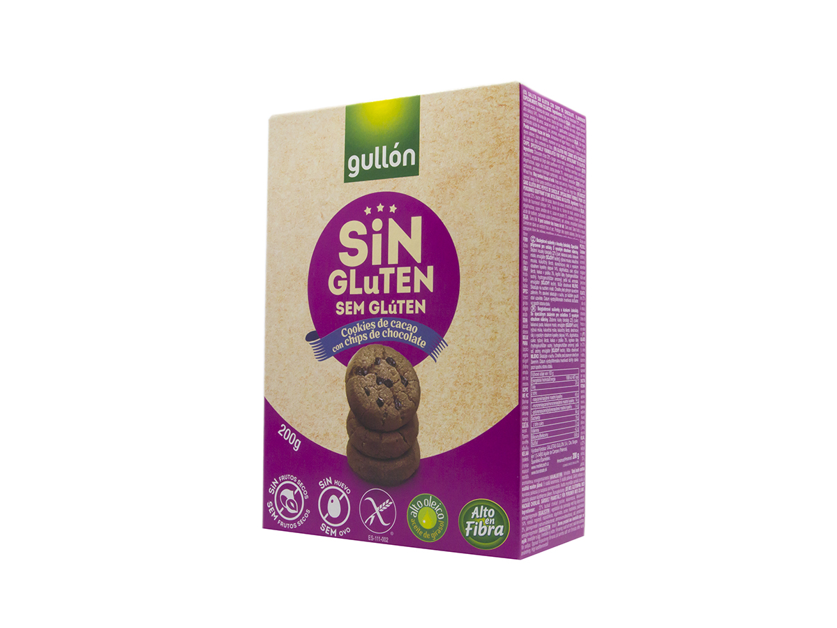 Gullón Bezlepkové cookies s čokoládou 200 g