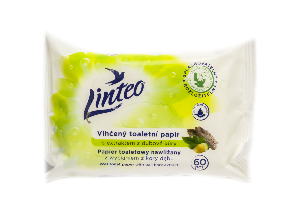 Toaletný papier s dubovou kôrou vlhčený 60 ks