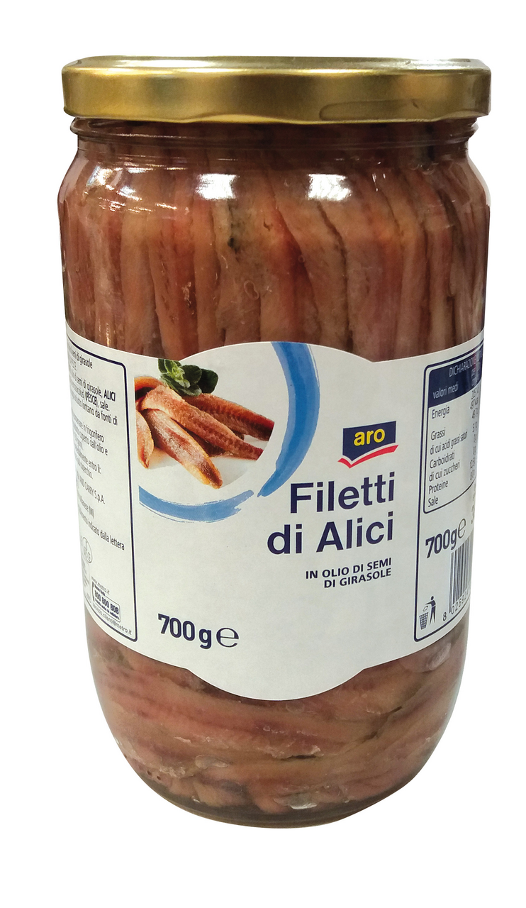 aro Ančovičky v rastlinnom oleji filety 700 g