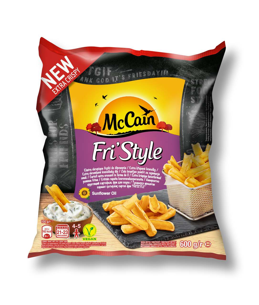 McCain Fri'Style hranolky zemiakové mraz. 600 g