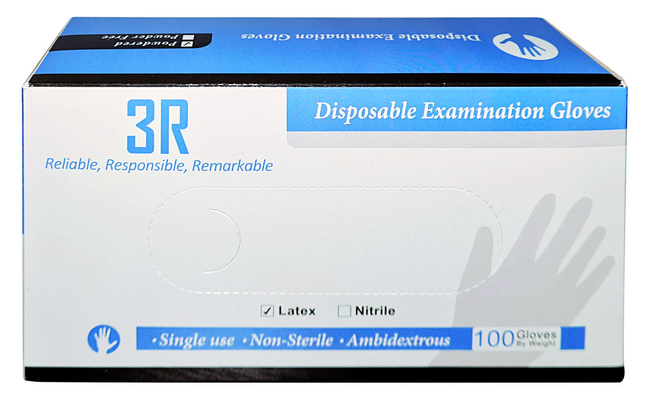 Rukavice latexové M 1ks