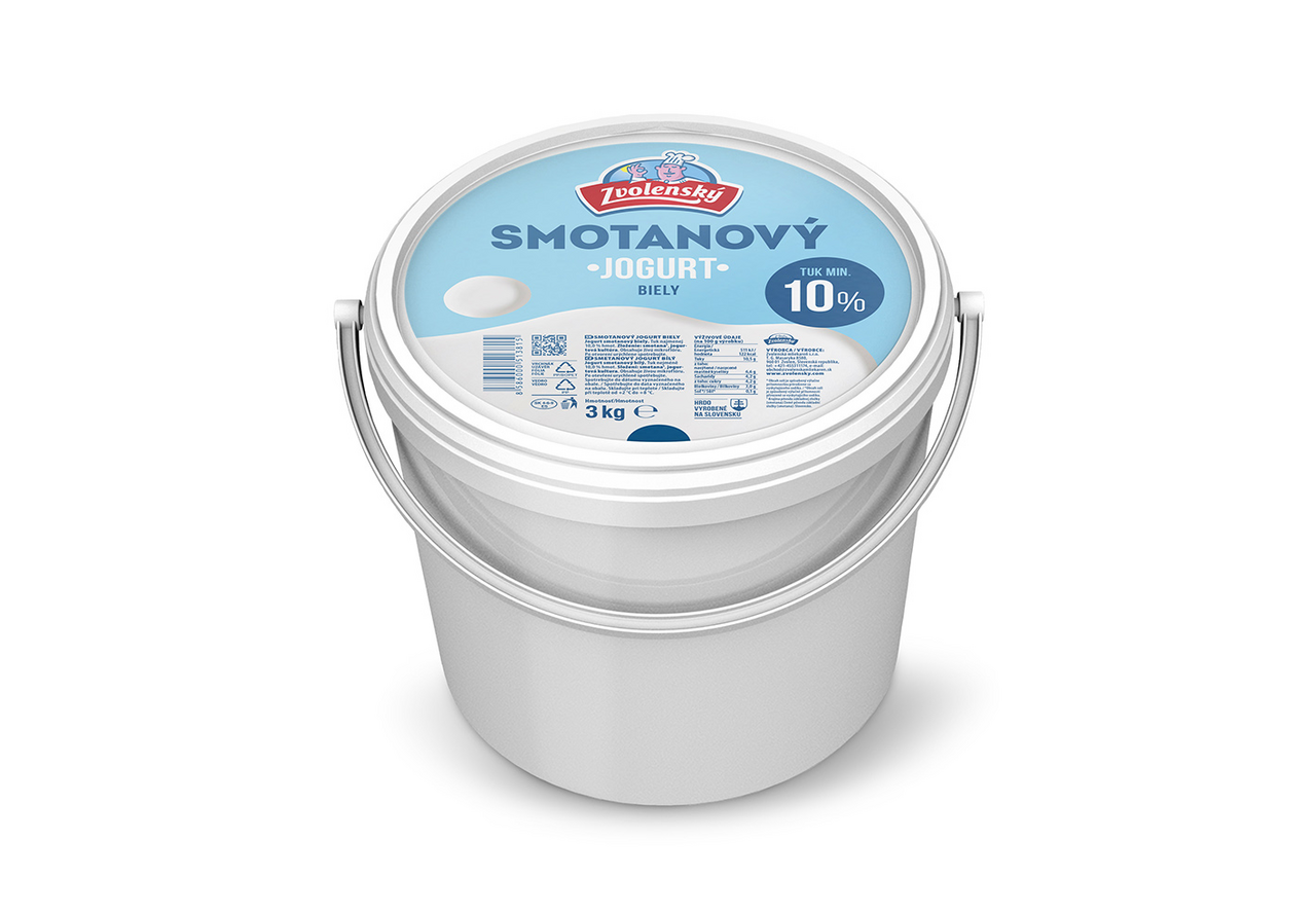 Zvolenský Jogurt biely smotanový 10 % chlad. 3 kg