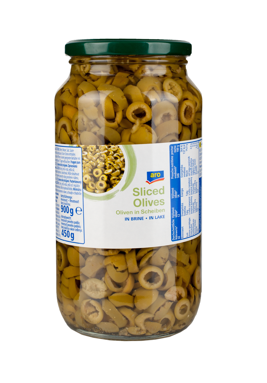 aro Olivy zelené krájané 935 ml