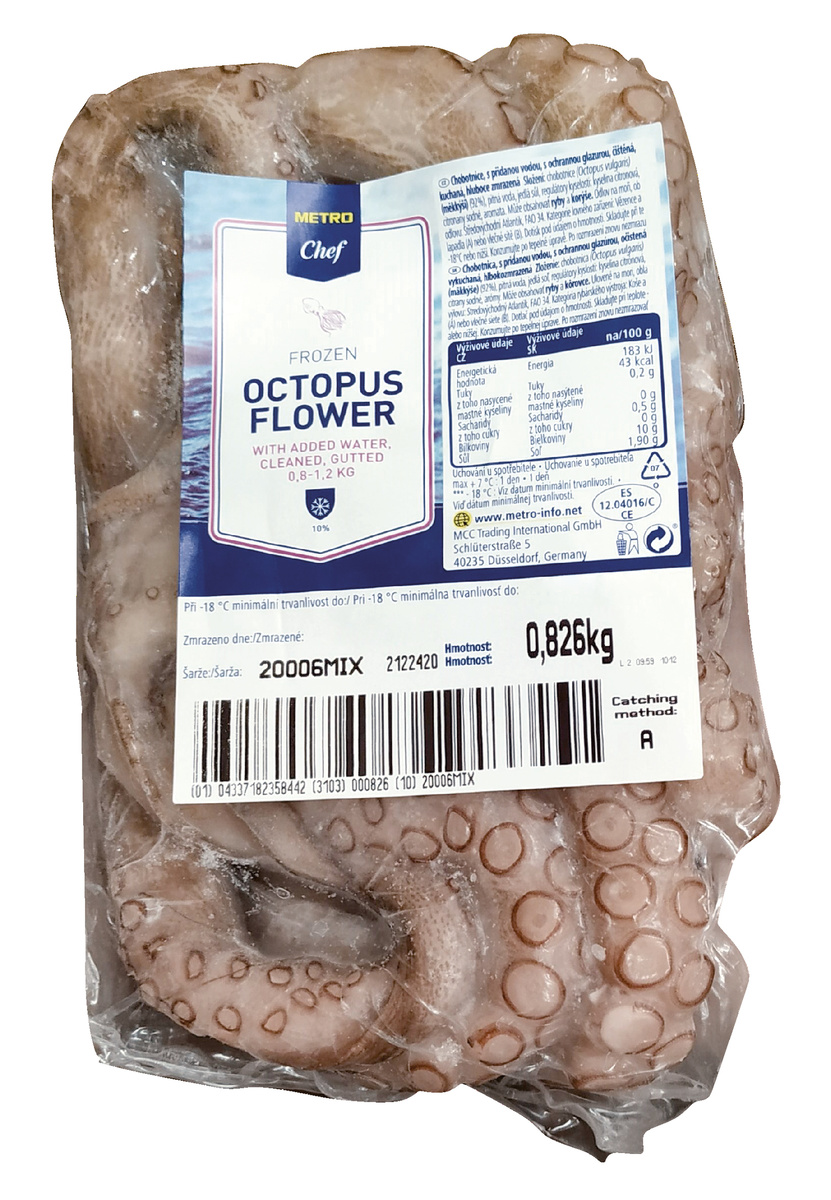 METRO Chef Chobotnica kvetový tvar mraz. váž. cca 1,5-2 kg