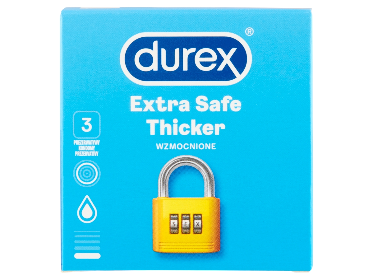 durex Extra Safe prezervatív 3 ks
