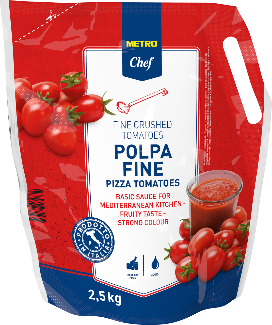 METRO Chef Polpa Fine/ Paradajky drvené 2,5 kg vrecko