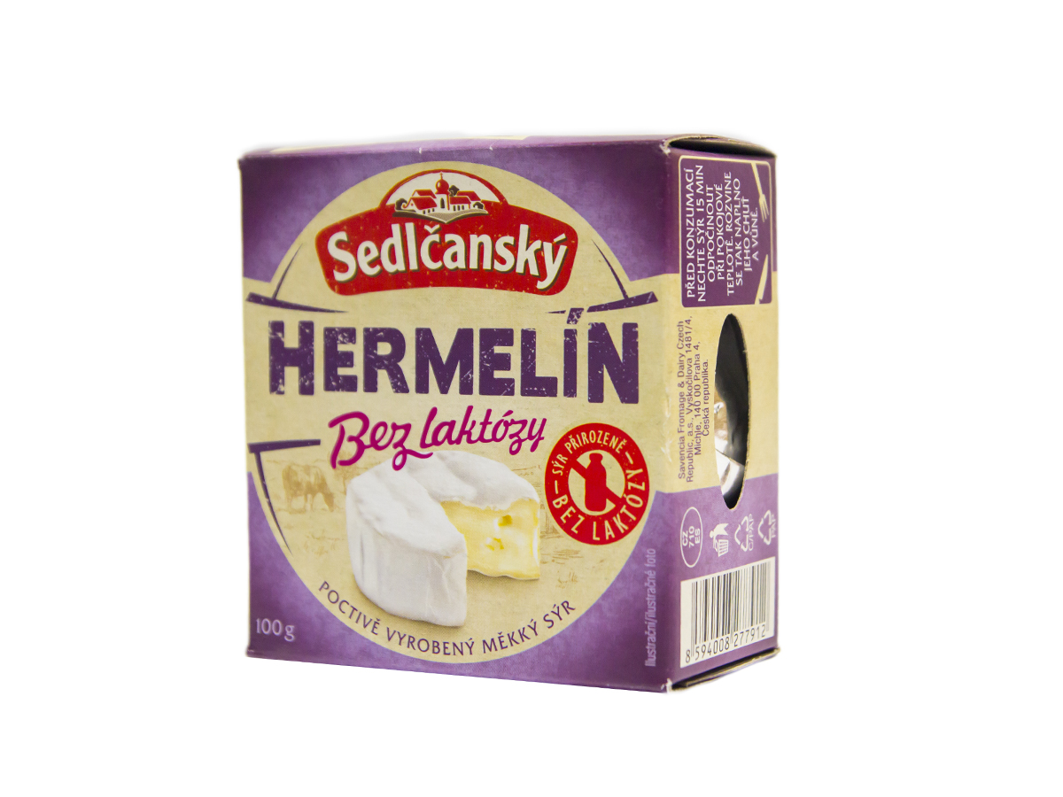 Sedlčanský Hermelín bez laktózy chlad. 100 g