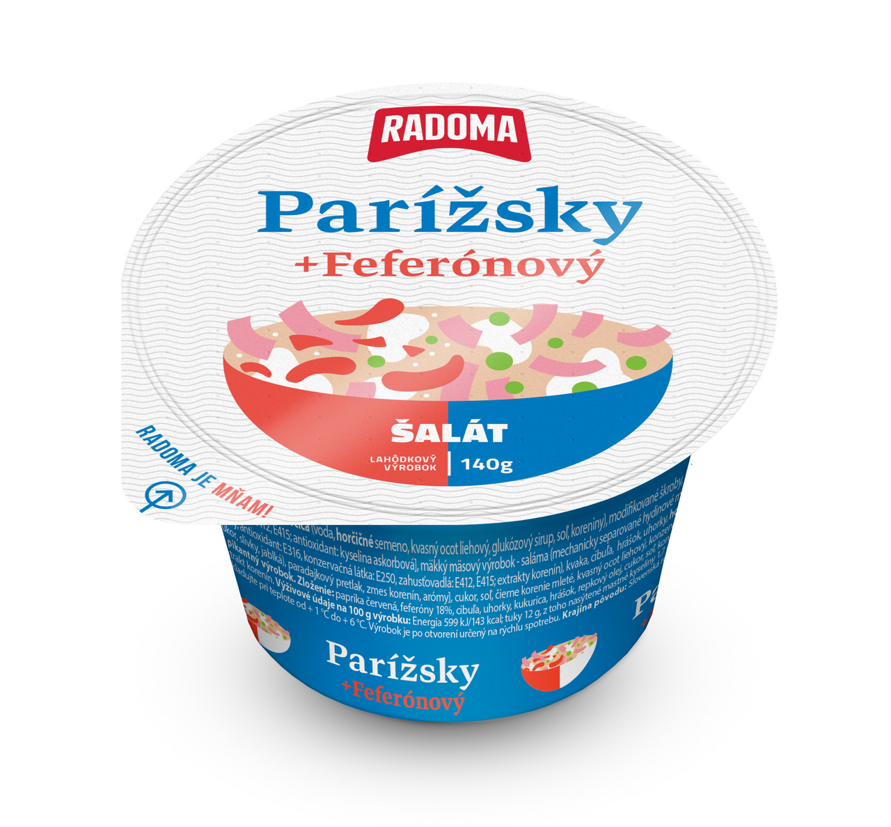 RADOMA Parížsky + Feferónový šalát chlad. 140 g