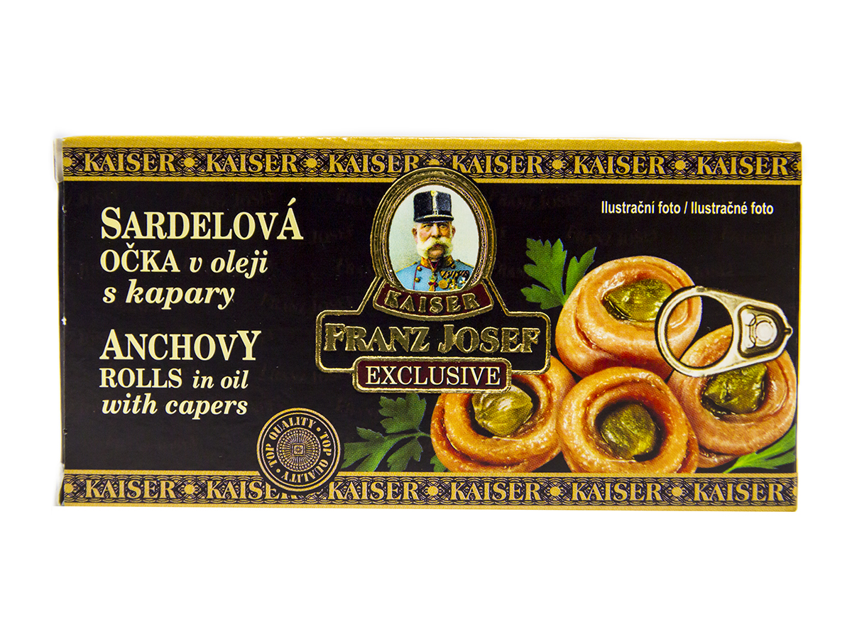 FRANZ JOSEF Sardelové očká v oleji s kaparami 45 g