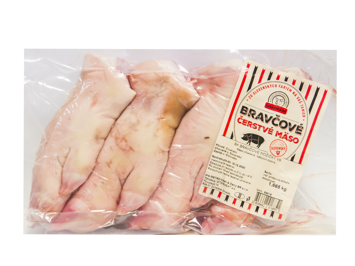 Nožičky bravčové SK vákuovo balené chlad. váž. cca 1,5 kg