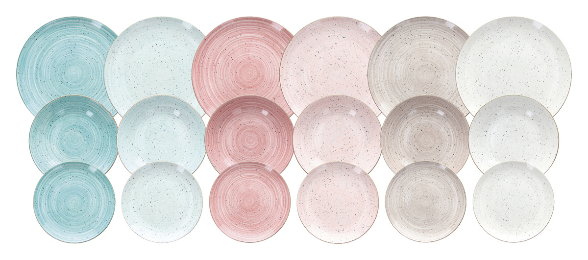 Sada tanierov Pepper Bamboo porcelán 18-dielna 1 ks