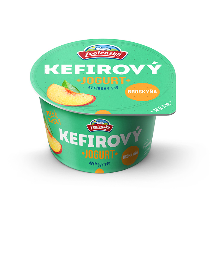 Zvolenský Kefírový jogurt broskyňa chlad. 6 x 150 g