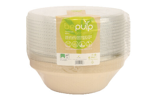 BEPULP Podnos 1 l + viečko okrúhle rPET 1 ks