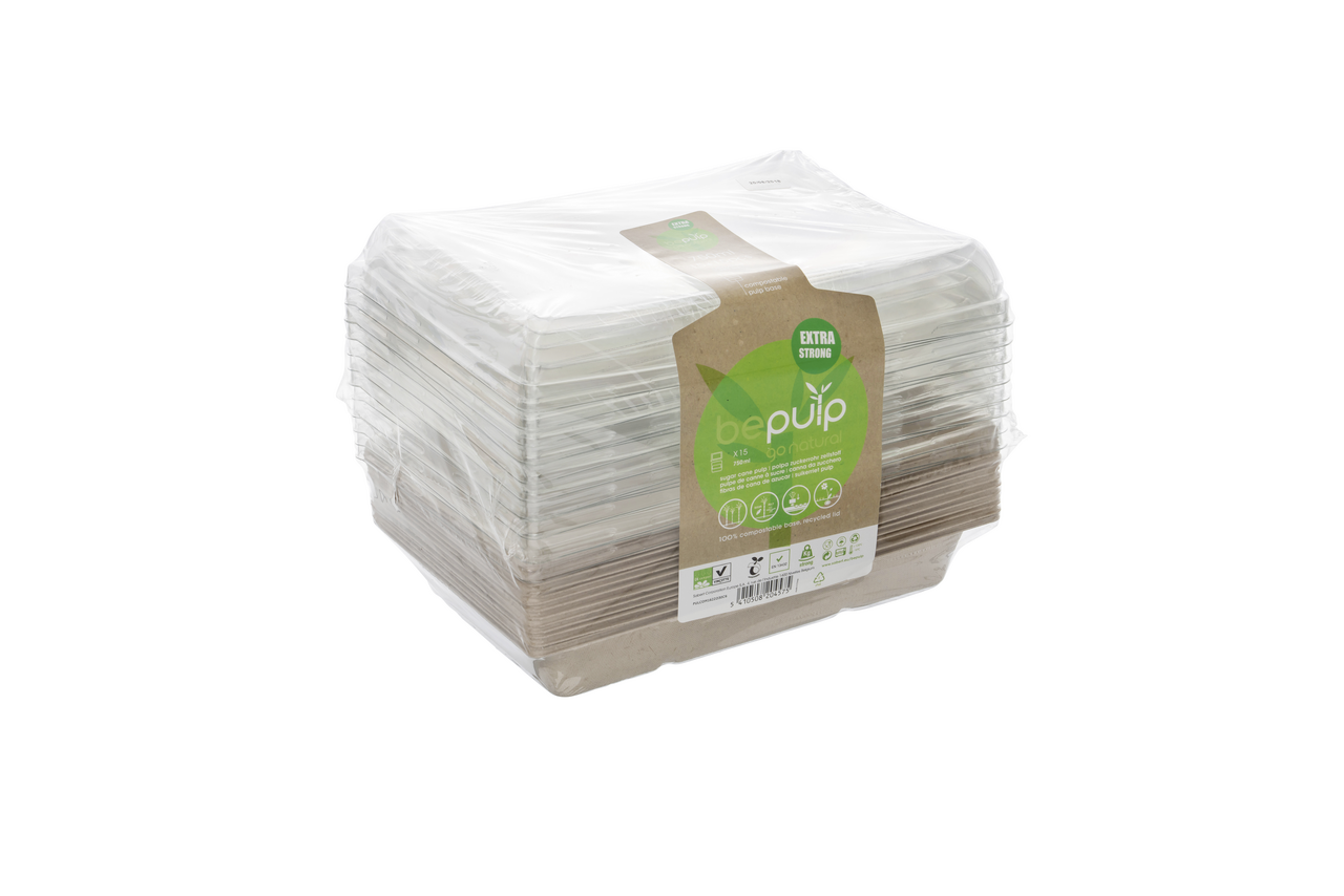 BEPULP Pagoda 750 ml + viečko rPET 30 ks