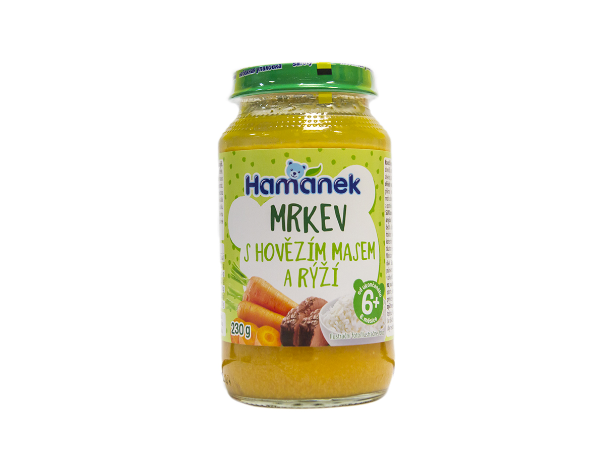Hamé Detská výživa ryža s mrkvou a hovädzím mäsom 230 g