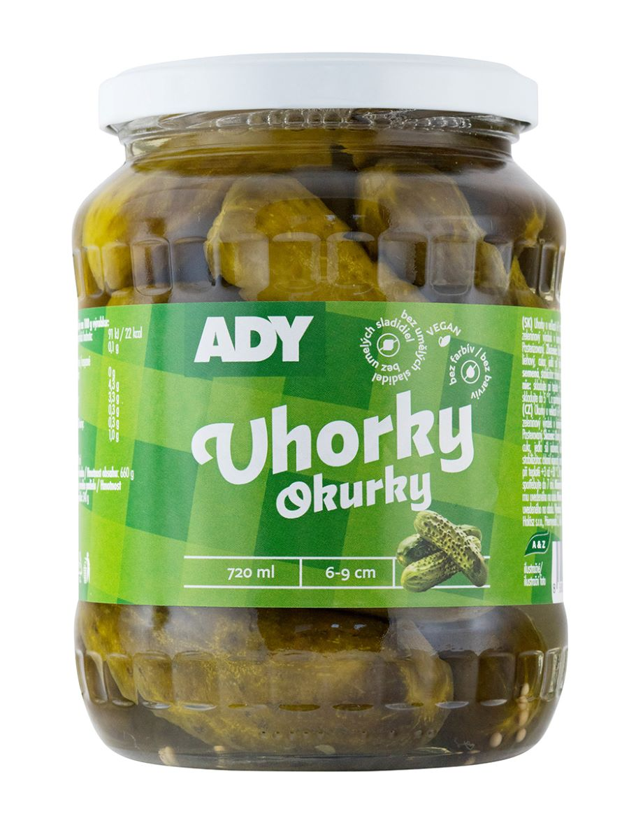 ADY Uhorky 6 - 9 cm 8 x 660 g