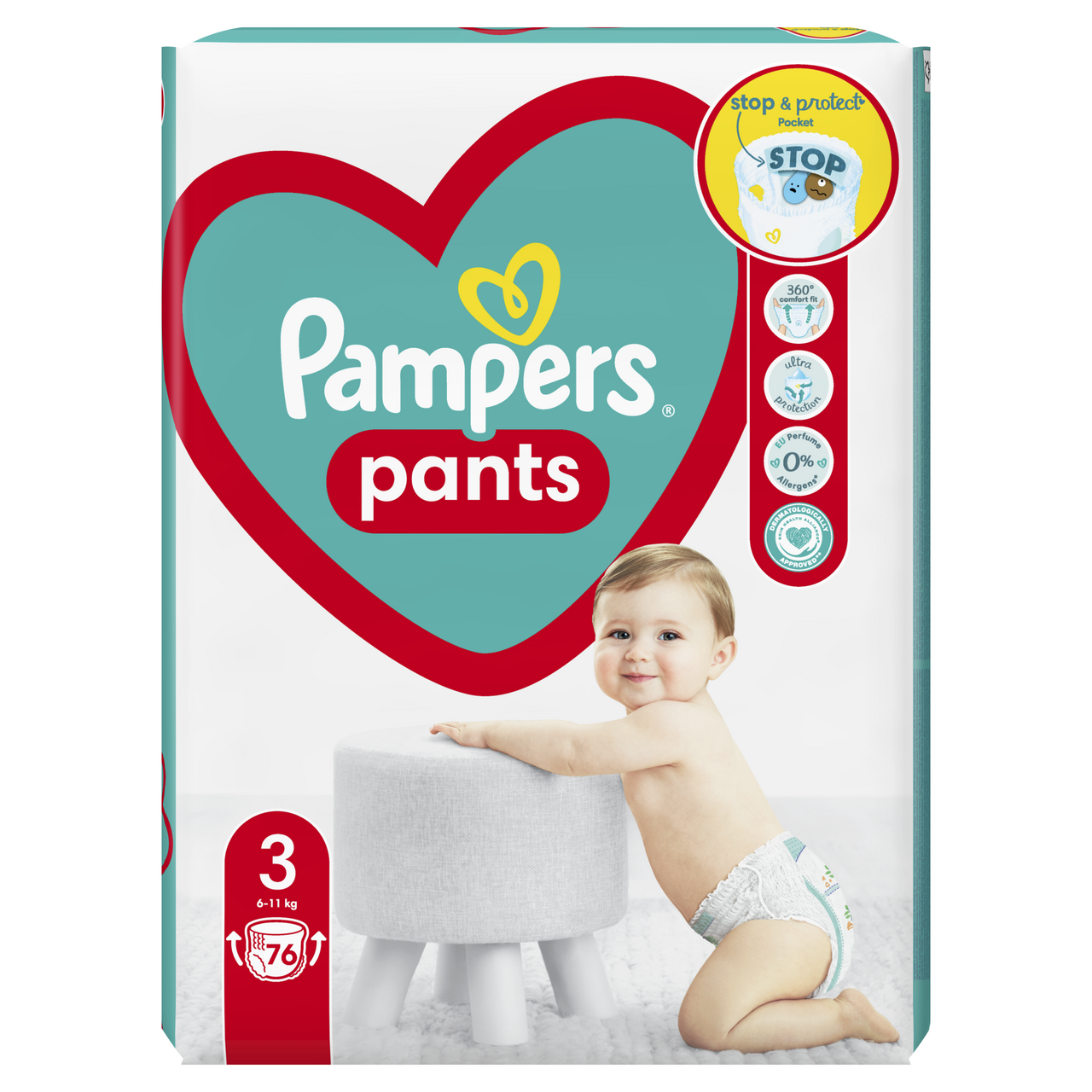 Pampers Pants S3 giant pack detské plienky 76 ks