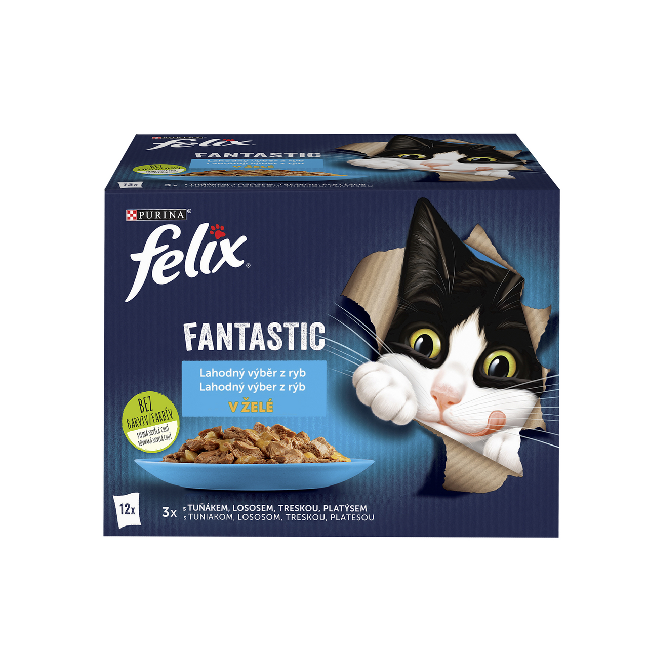 felix Fantastic ryba mix krmivo pre mačky 12 x 85 g