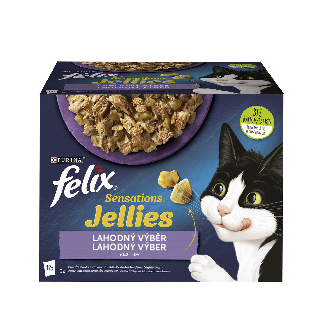 felix Sensations želé mix krmivo pre mačky 12 x 85 g