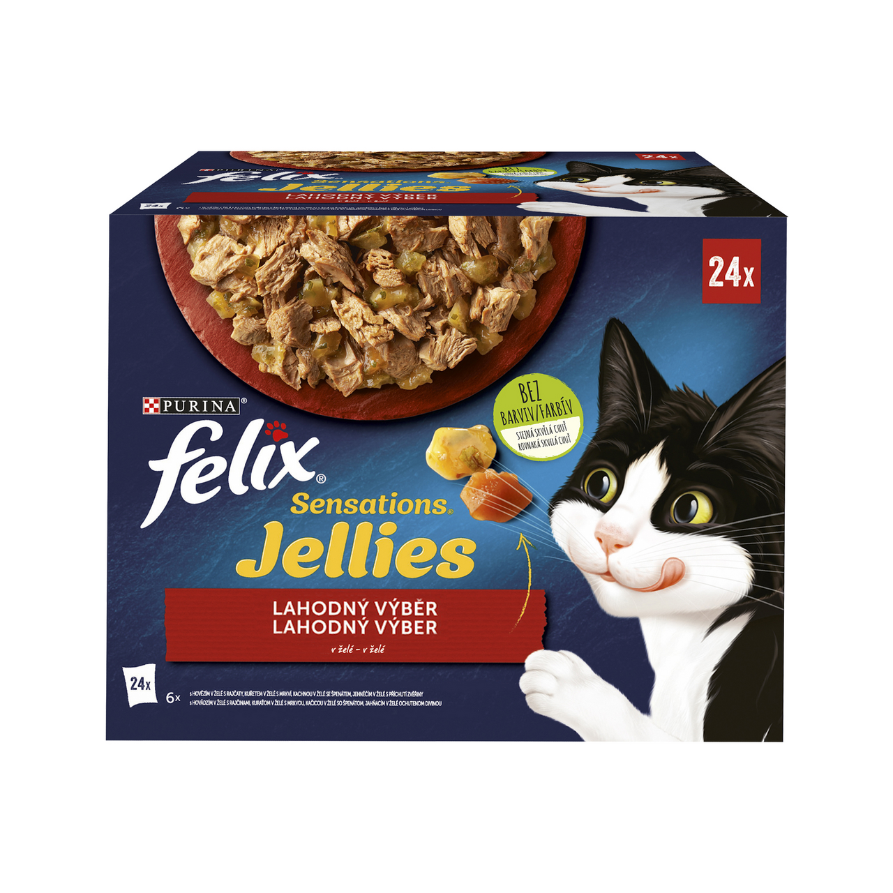 felix Sensations želé krmivo pre mačky 24 x 85 g