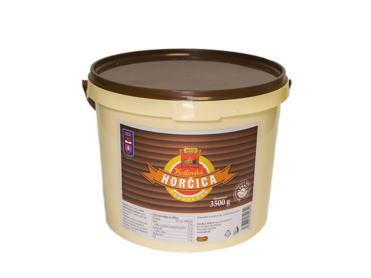 SNICO Kráľovská horčica plnotučná 3500 g