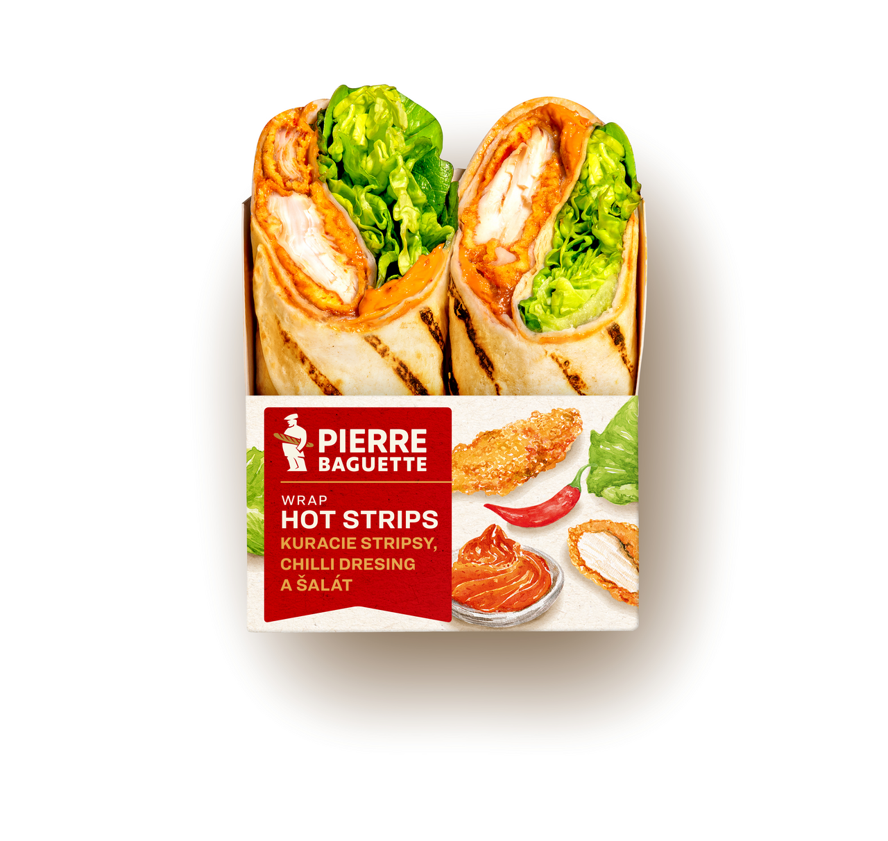 Pierre Baguette Wrap Hot strips chlad. 175 g