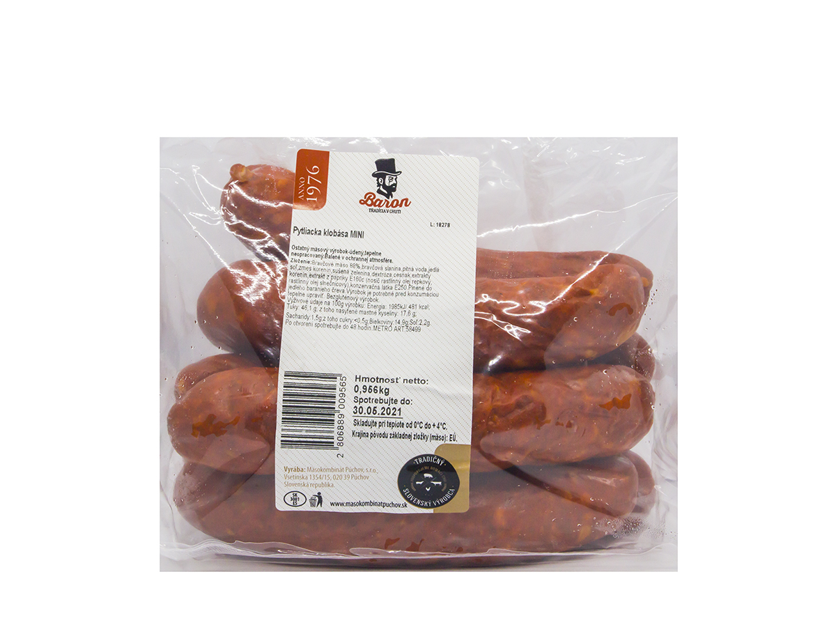 BARON Pytliacka klobása mini chlad. váž. cca 1 kg