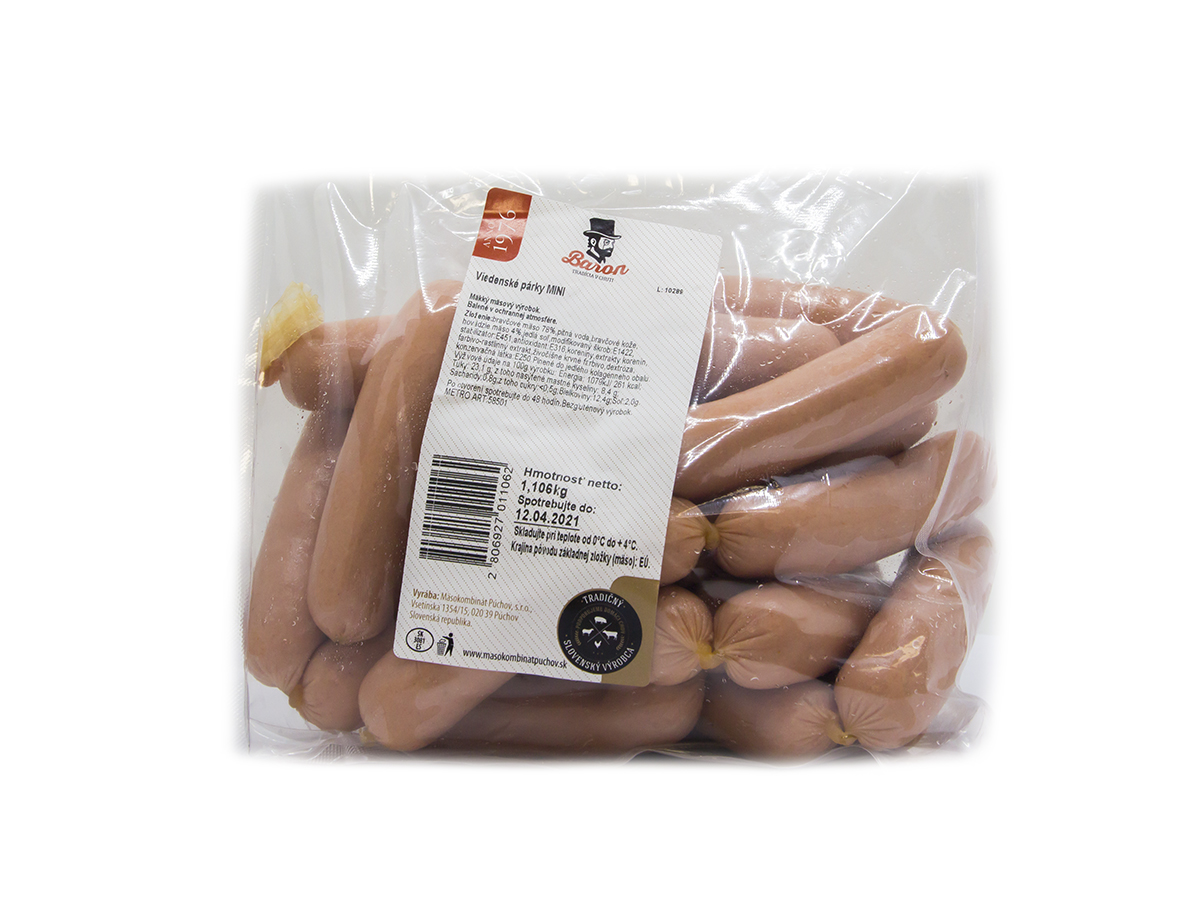 BARON Viedenské párky mini chlad. váž. cca 1 kg