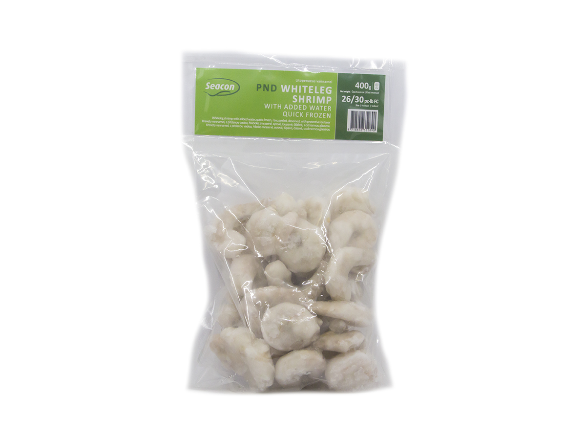 Krevety surové lúpané 26/30 mraz. 400 g