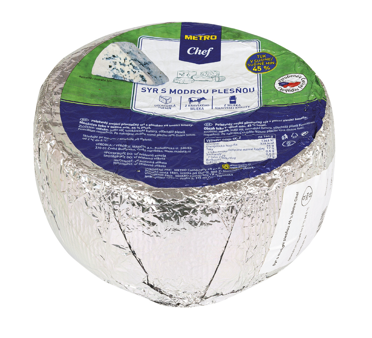 METRO Chef Syr s modrou plesňou chlad. váž. cca 2,5 kg