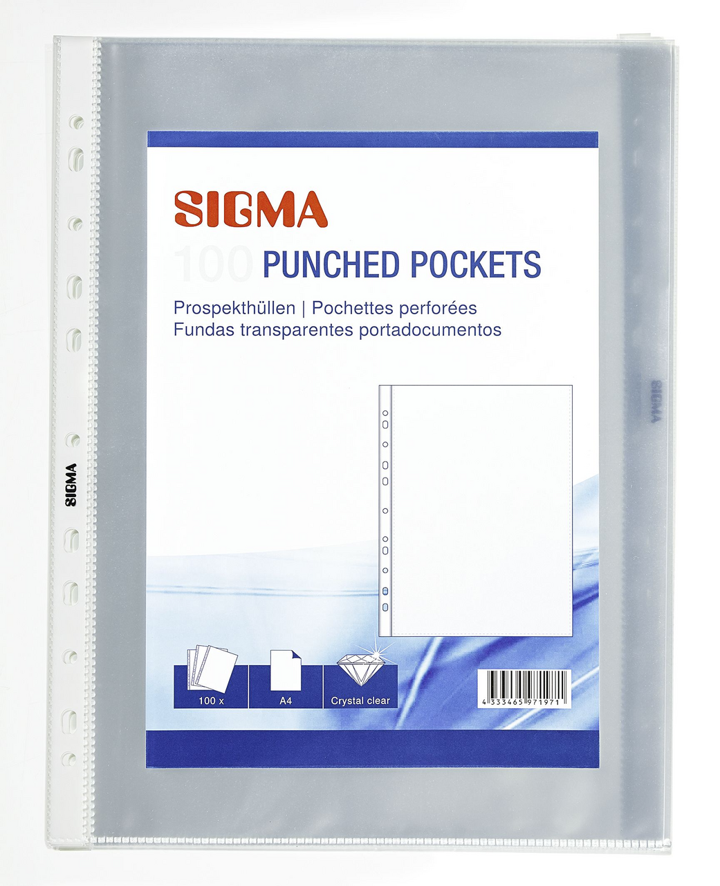 SIGMA Obal zakladací U A4 60µ lesklý 100 ks