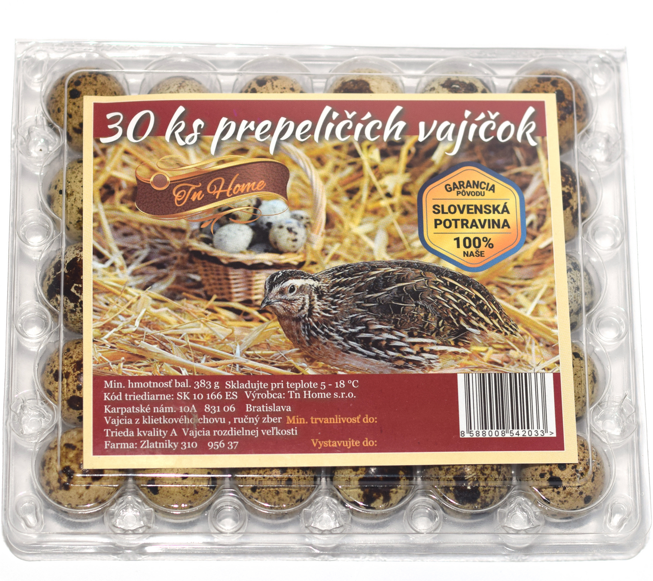 Tn Home Vajcia prepeličie chlad. 30 ks