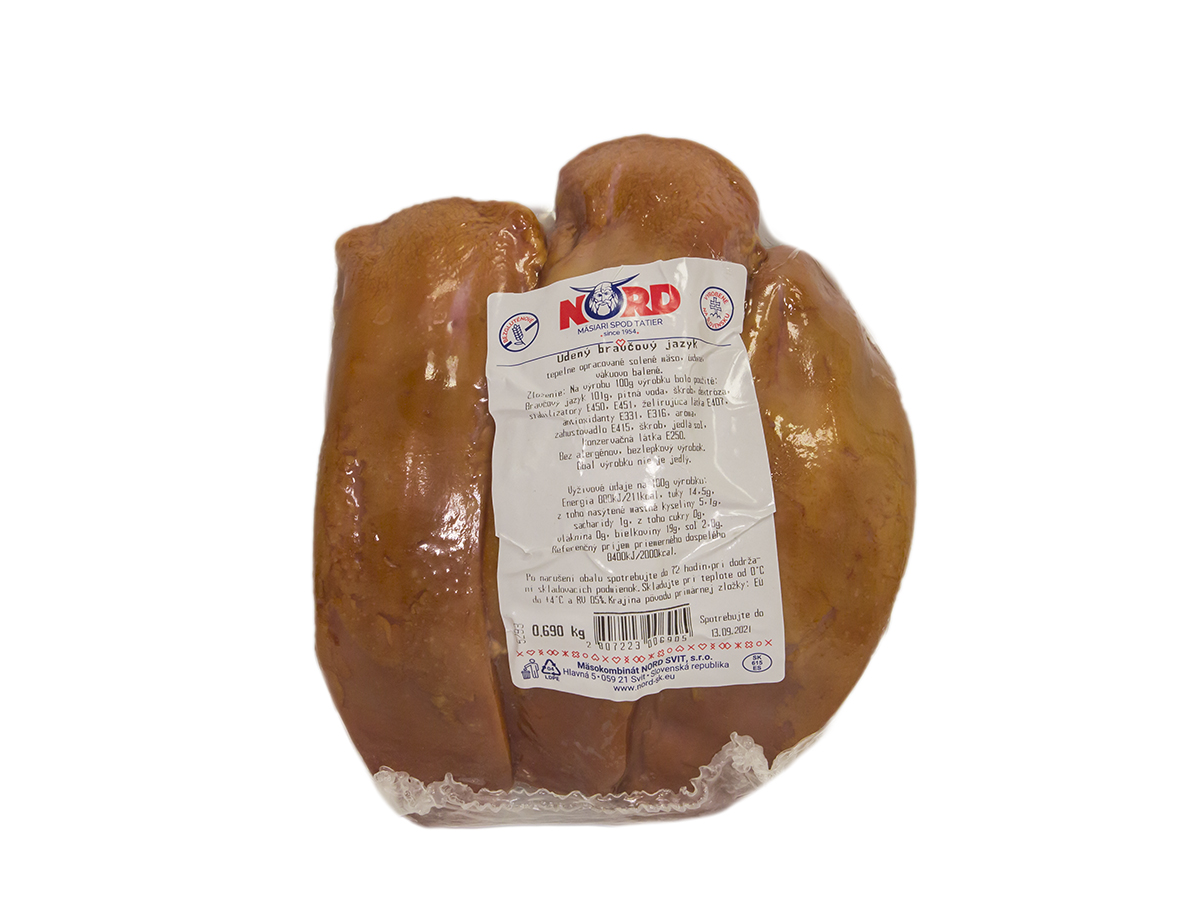 NORD SVIT Bravčový jazyk údený vákuovo balený chlad. váž. cca 500 g