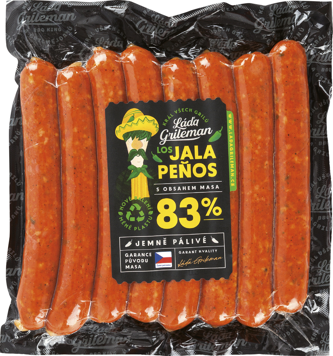 KOSTELECKÉ UZENINY Los Jalapeňos chlad. 340 g