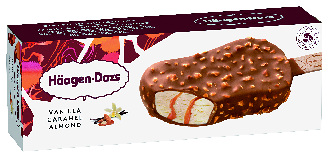HÄAGEN-DAZS Vanilla& Caramel& Almond nanuk mraz. 80 ml