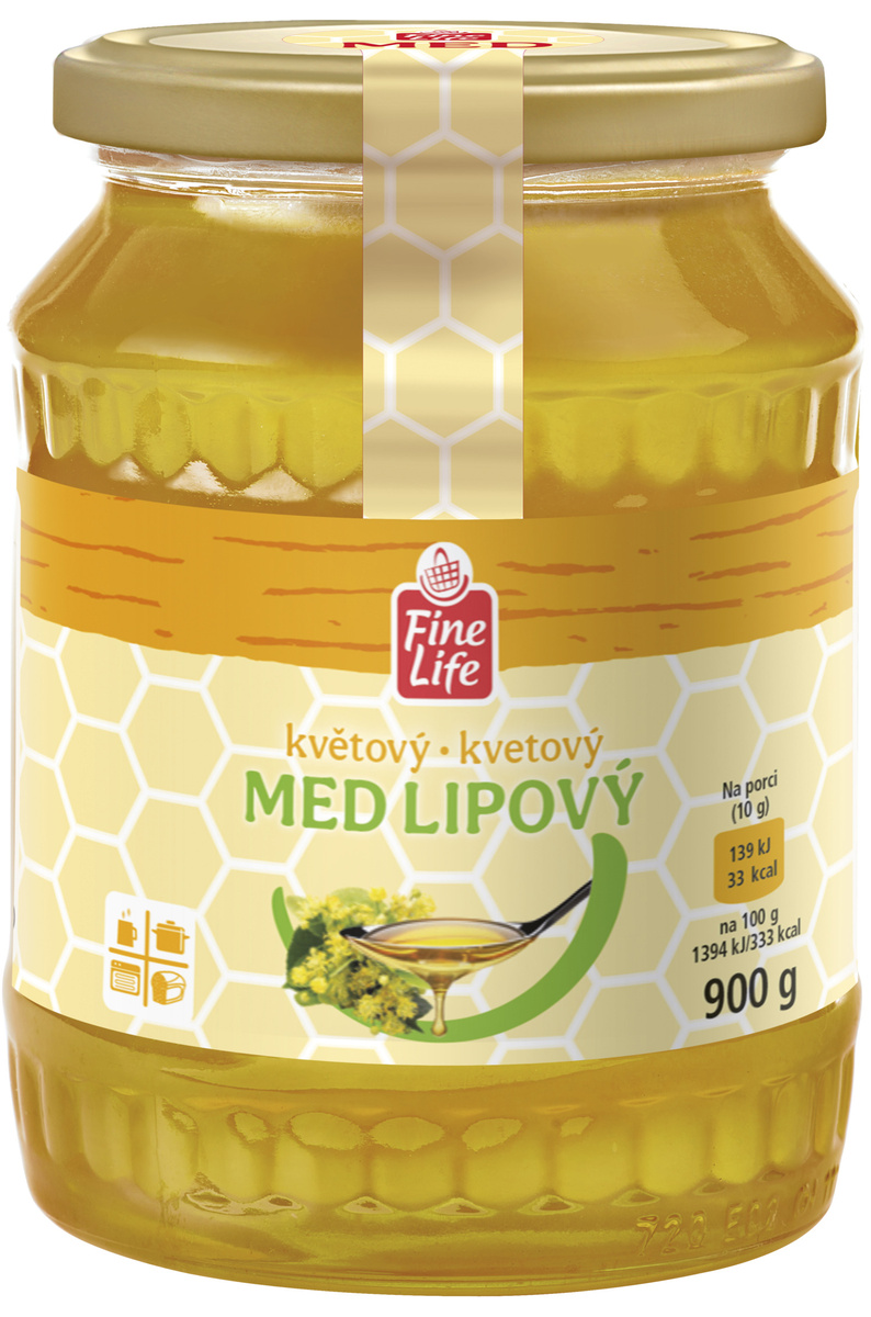 Fine Life Med kvetový lipový 900 g