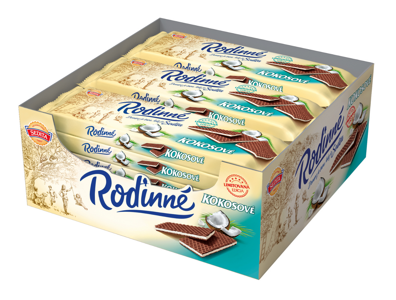 SEDITA Rodinné oblátky kokosové 18 x 130 g