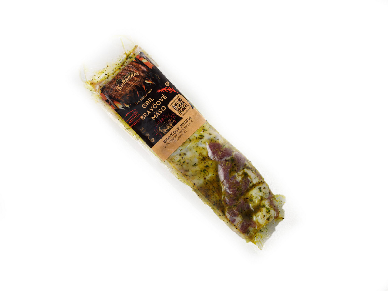 Kukkonia Bravčové rebrá z boku v cesnakovo bylinkovej marináde chlad.  500 g