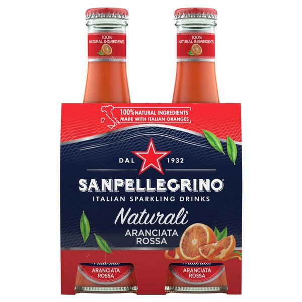 S. PELLEGRINO Naturali červený pomaranč 4 x 200 ml