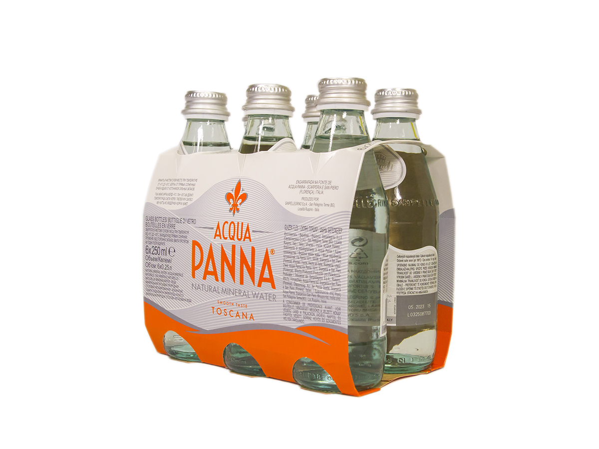 Acqua Panna minerálna voda neperlivá 24 x 250 ml SKLO