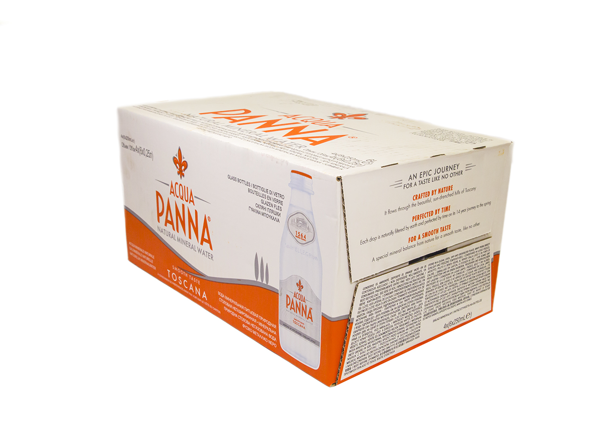 ACQUA PANNA minerálna voda neperlivá 24 x 250 ml SKLO