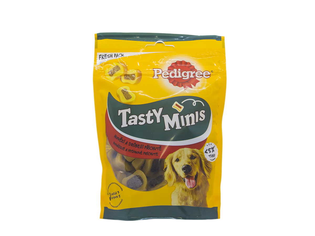 Pedigree Tasty Minis plátky s hovädzou príchuťou 155 g