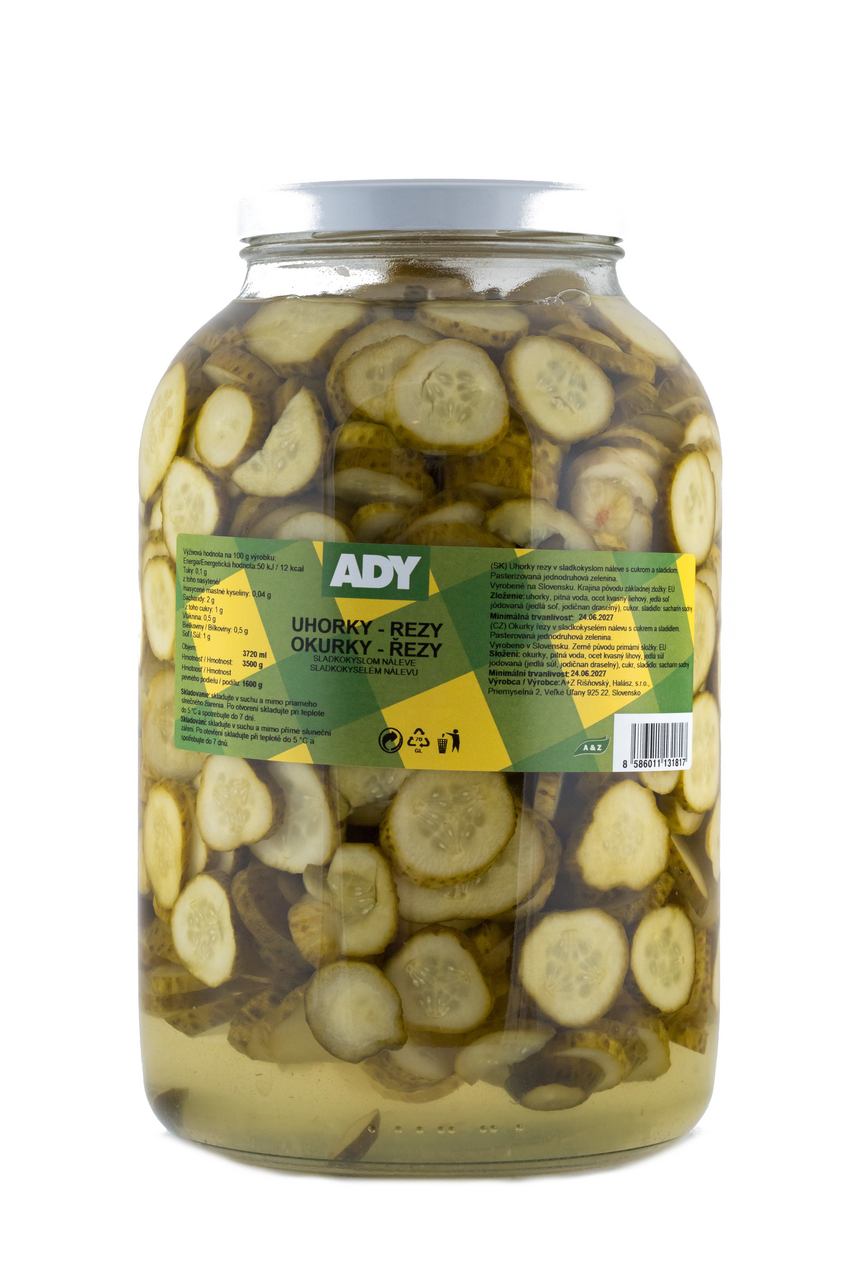 ADY Uhorky rezy 3500 g
