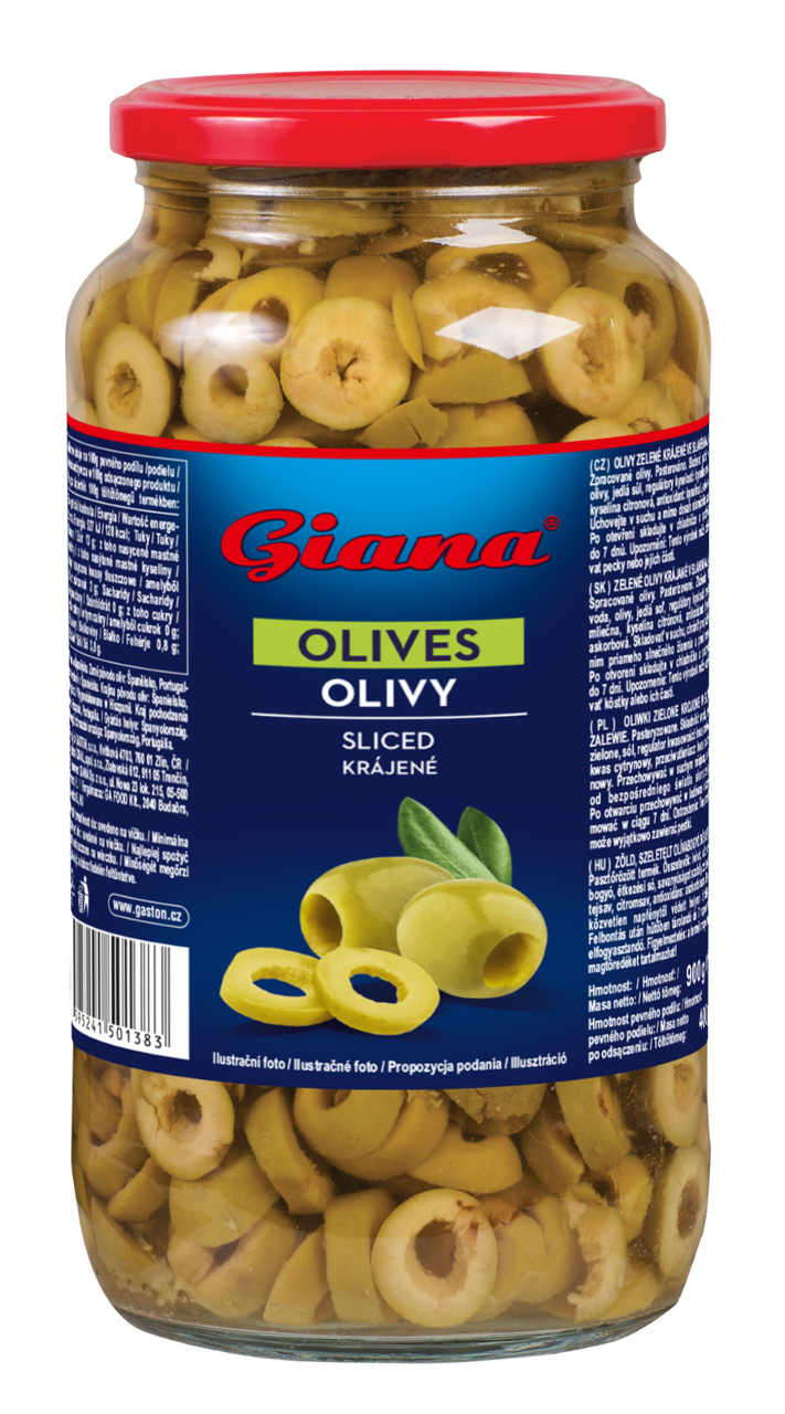 Giana Olivy zelené krájané 935 ml